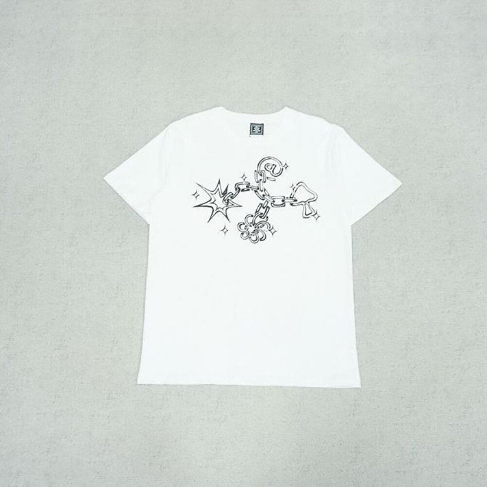 Always White Graphic Short Sleeve T Shirt